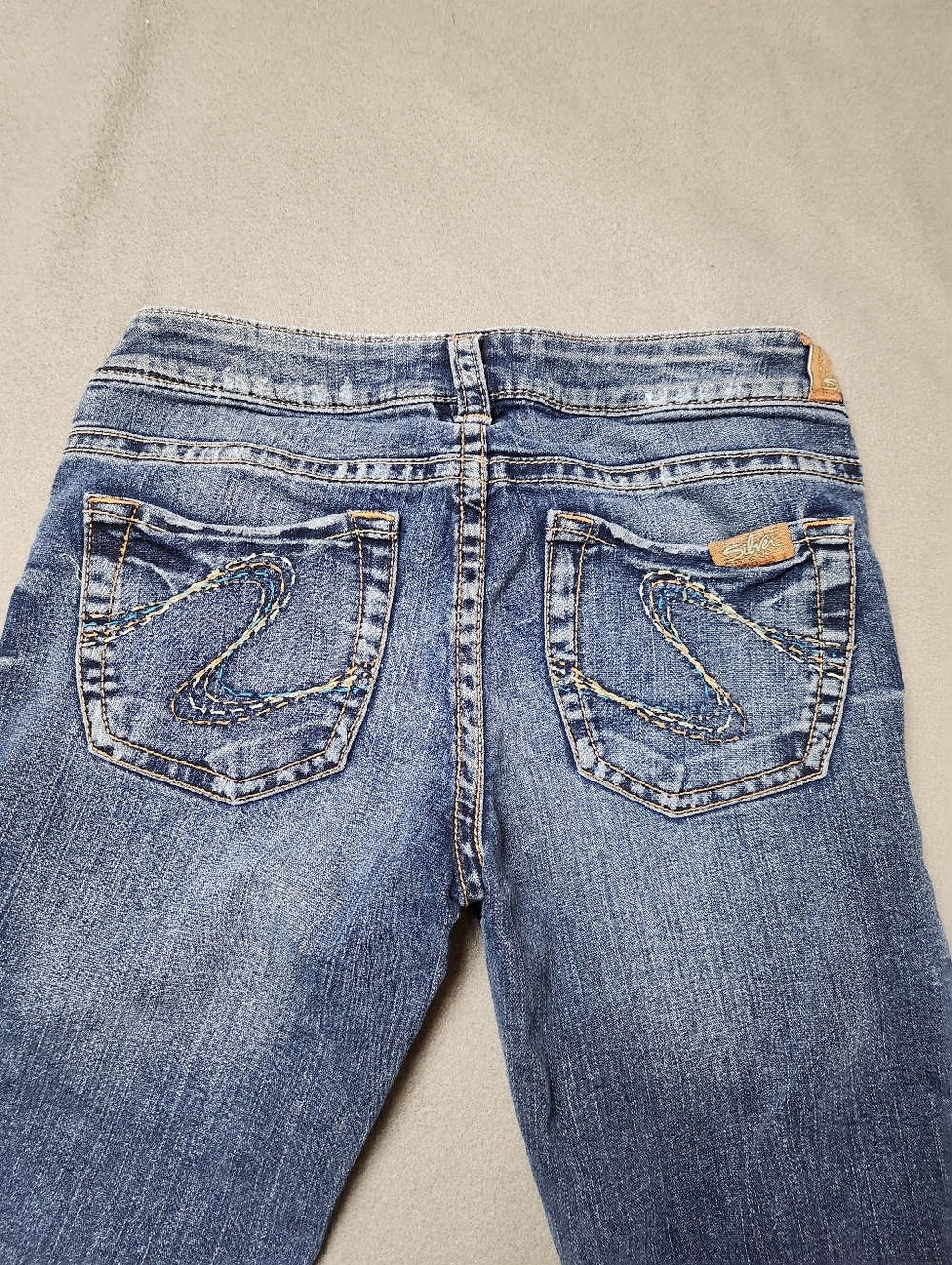 Silver Jeans Women’s Low Rise Bootcut Blue Denim Jeans Sz 27 - Picture 11 of 15